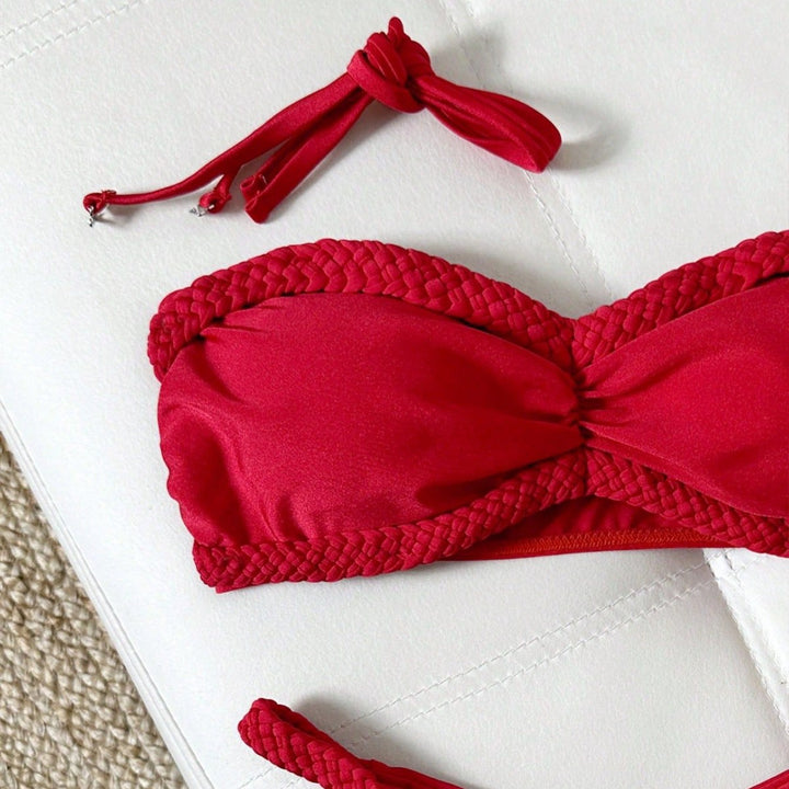 Damen Bandeau-Bikini mit geflochtenen Akzenten Drune