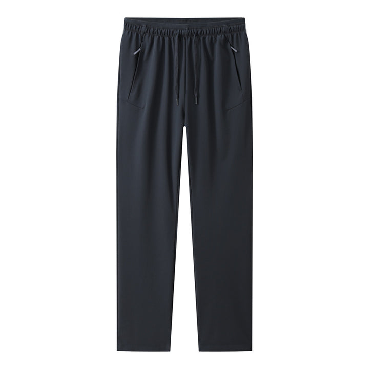Herren Konische Travel-Jogginghose aus Funktionsjersey mit Elastbund, Kordelzug & verdeckten Reißverschlusstaschen Drune