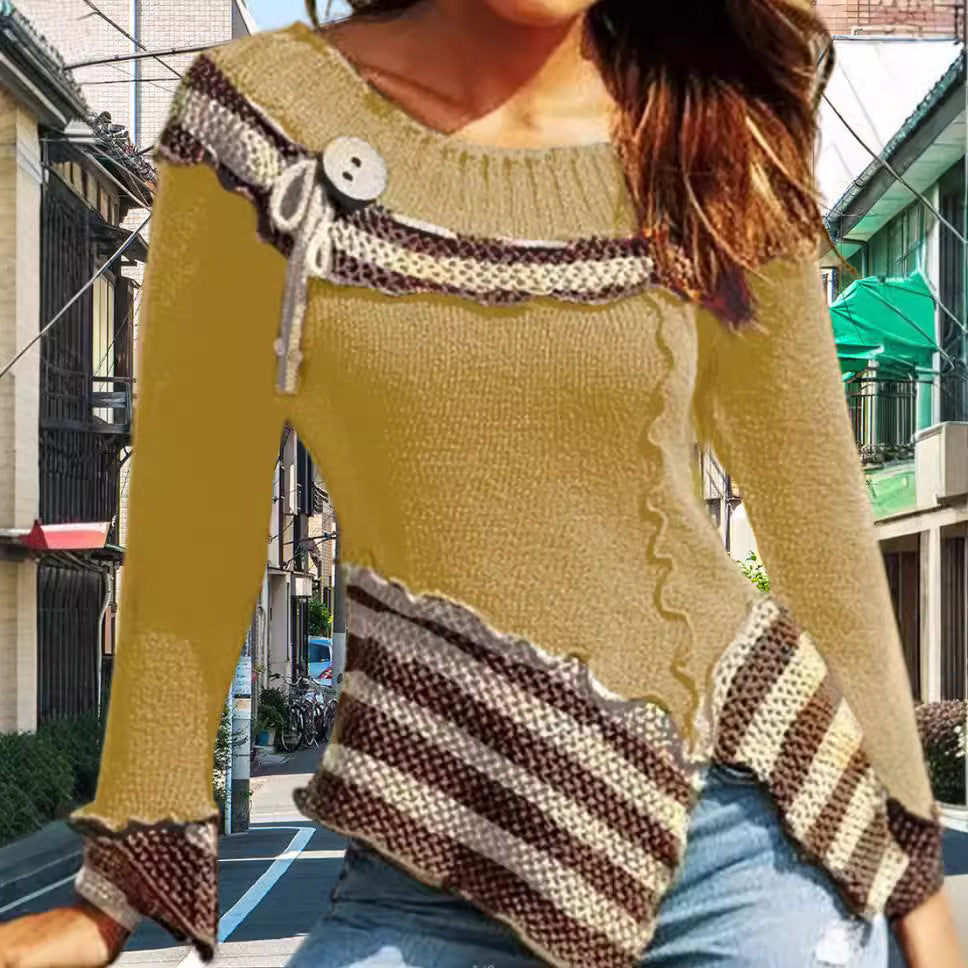 Damen Strickpullover mit kunstvollem Design und eleganten Details Drune