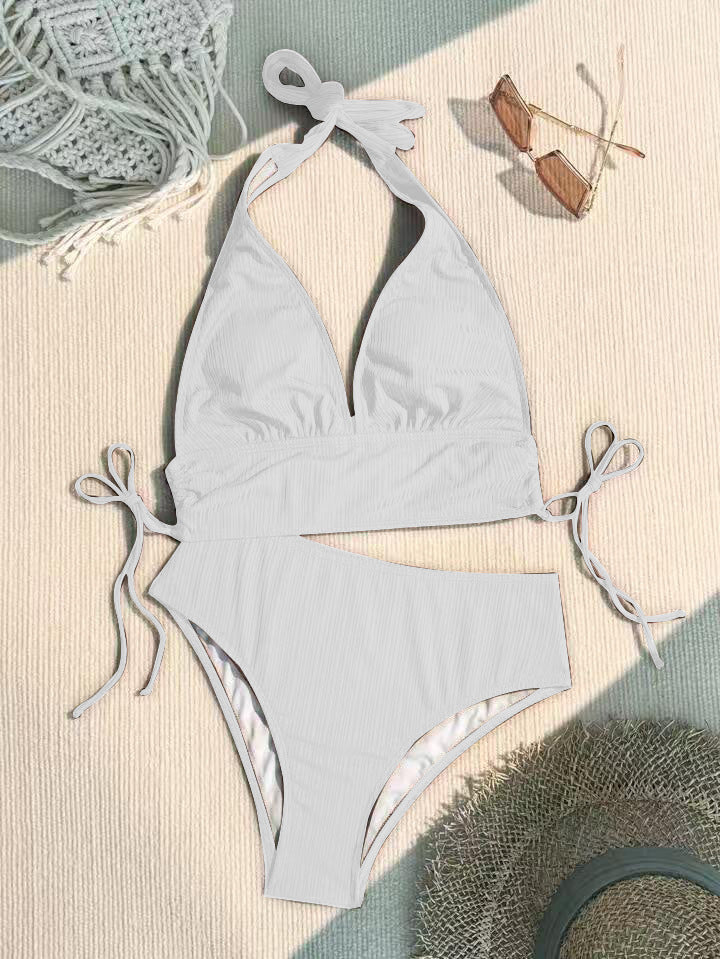 Damen Bikini-Set mit verstellbarem Halterneck und hohem Beinausschnitt Drune
