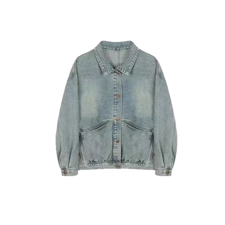 Damen lässige Oversized-Jeansjacke Drune