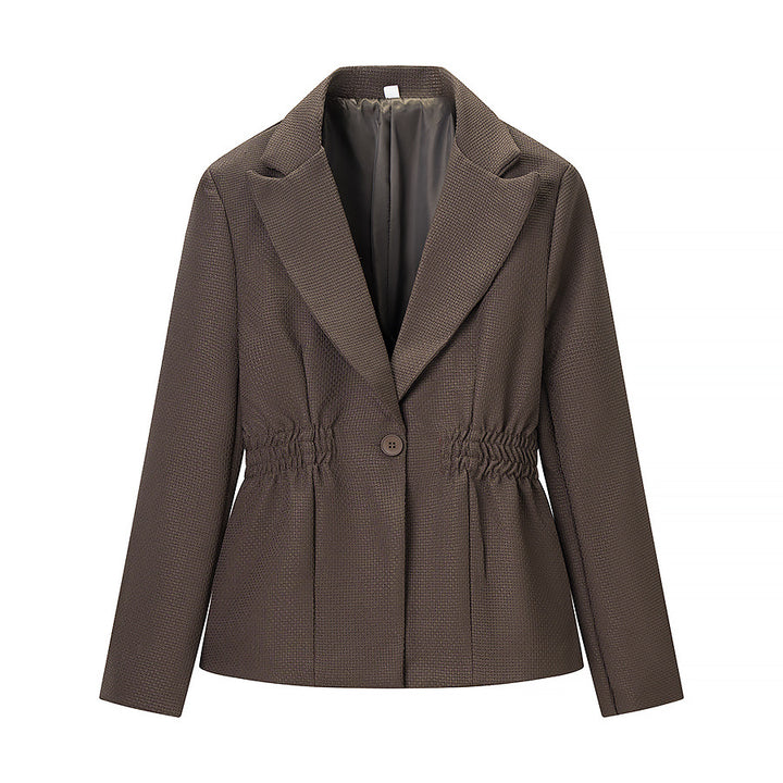 Damen Taillierter Blazer mit geraffter Taillenpartie und strukturierter Weboptik Drune