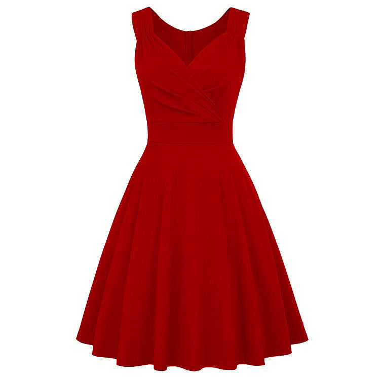 Damen A-Linien Kleid mit elegantem Wickeldesign und taillierter Silhouette Drune