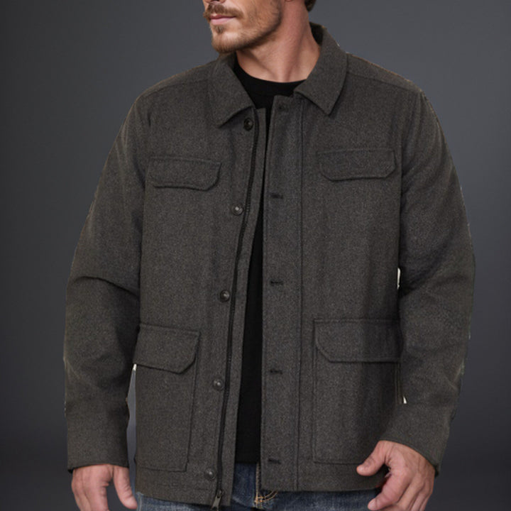 Herren utilitaristische Jacke mit mehreren Taschen Drune