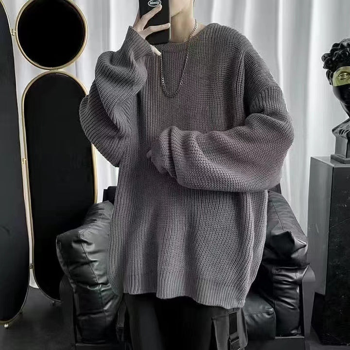 Damen Bequemer Oversized Strickpullover Drune