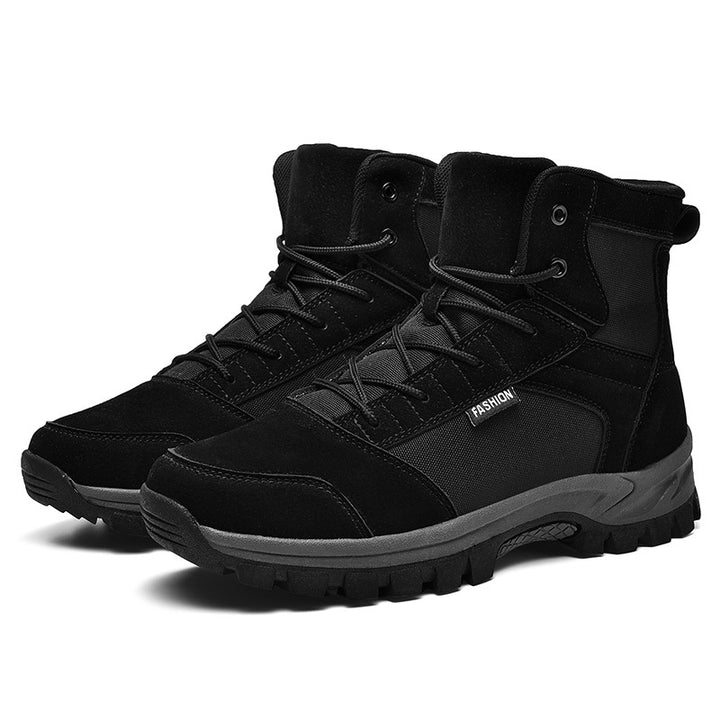 Herren Knöchelhohe Outdoor‑Tactical‑Trekkingstiefel aus Velours‑ und Nylonmix mit stoßdämpfender EVA‑Sohle Drune