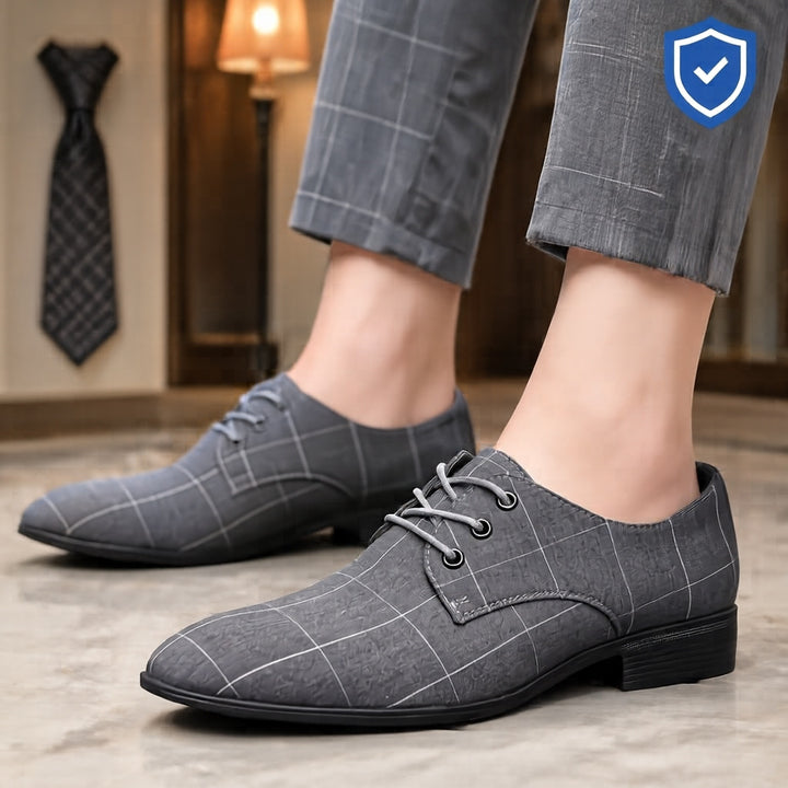 Herren Elegante Schnürschuhe im modernen Karomuster Drune