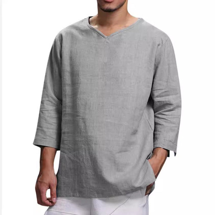 Herren Leichte Leinenbluse Drune