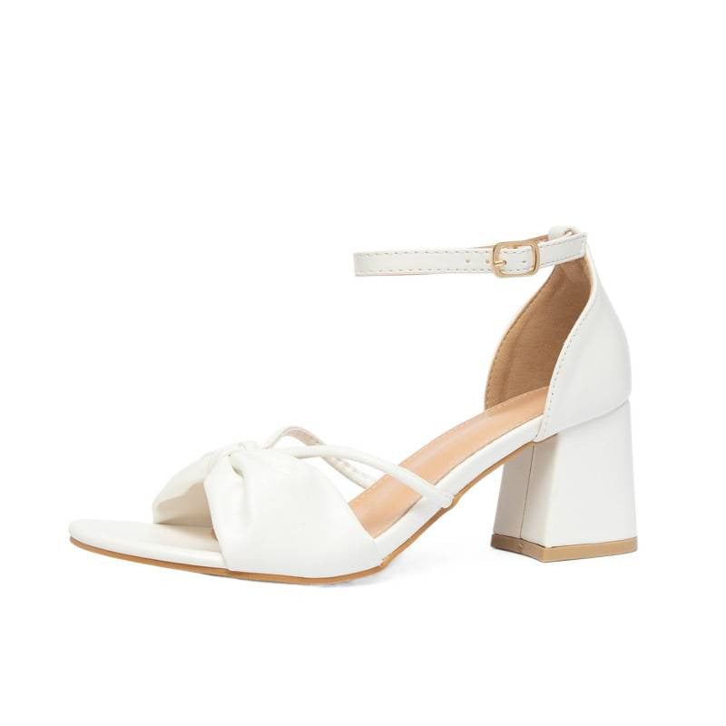 Damen Elegante Riemchen-Sandalen mit Schleifen-Detail und robustem Absatz Drune