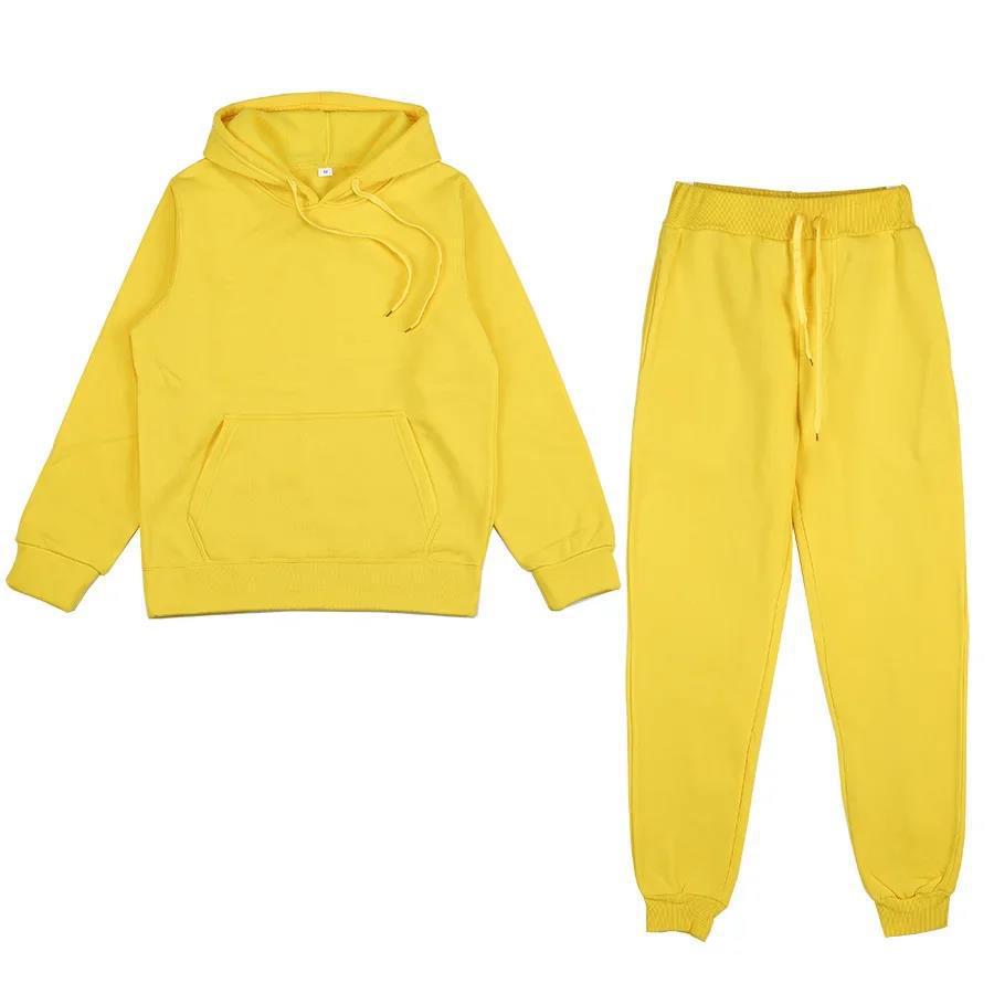 Unisex weiches Lounge-Set mit Oversize-Hoodie, taillenhoher Jogginghose und geripptem Knöchelabschluss Drune