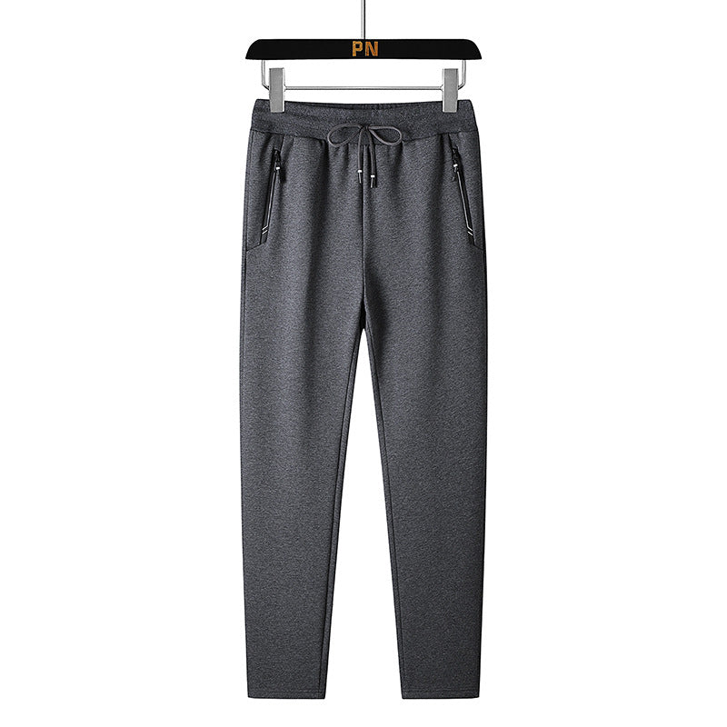 Herren Thermo-Fleece-Jogginghose mit angerauter Innenseite, Reflektierenden Reißverschlusstaschen und Kordelbund Drune