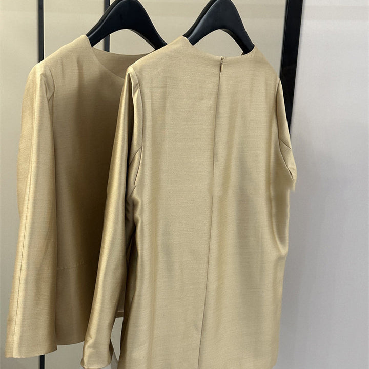 Damen Elegante und luftige Bluse mit Struktur Drune