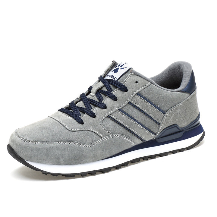 Herren Retro-Suede-Laufsneaker mit gepolstertem Fersenkragen und profilierter Gummisohle Drune