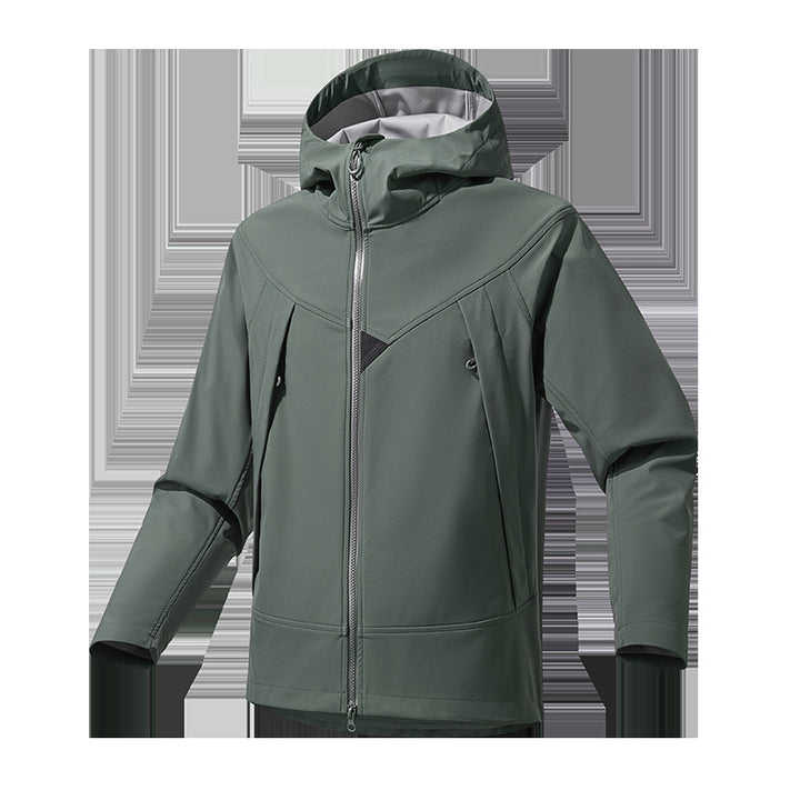 Herren Leichte Softshell‑Hoodiejacke mit winddichter atmungsaktiver Membran und ergonomischem Schnitt Drune