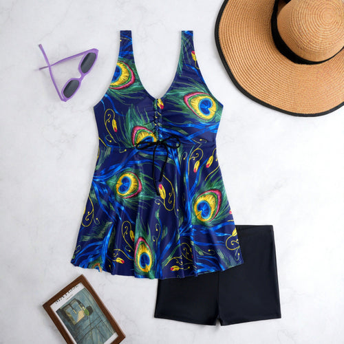Damen Tankini-Oberteil mit seitlichem Raffungsdetail Drune