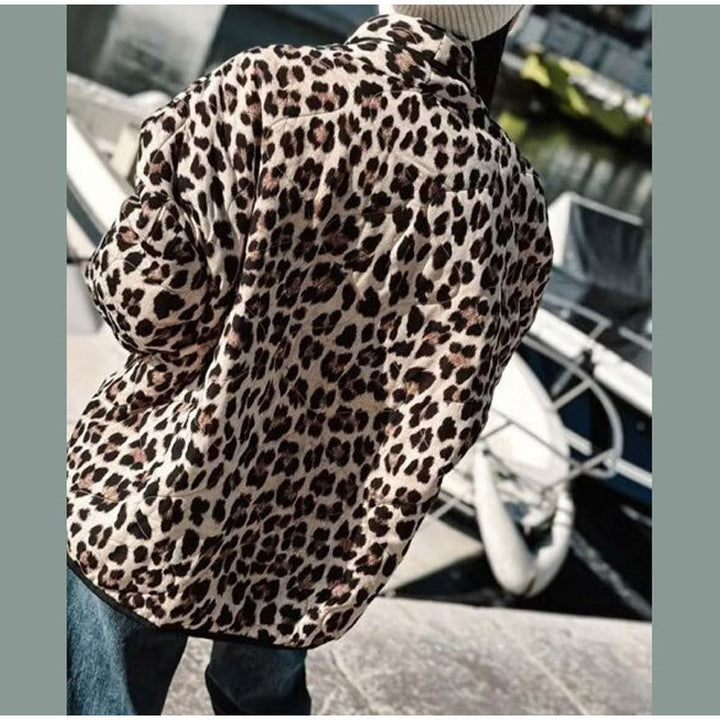 Damen Übergröße Blazer mit animalischem Print und eleganten Akzenten Drune
