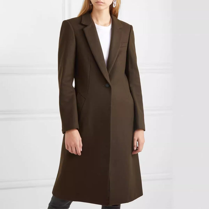 Damen Langmantel im schlanken Tailoring mit schmaler Silhouette Drune