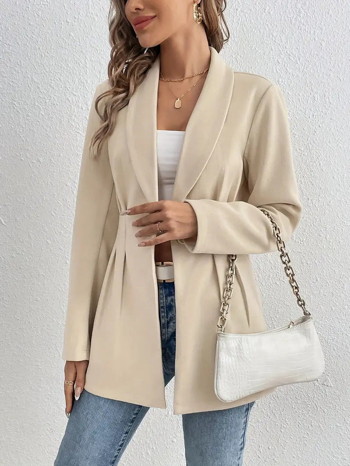 Damen Elegante und geschmackvolle Blazerjacke mit Tailleneinsatz Drune