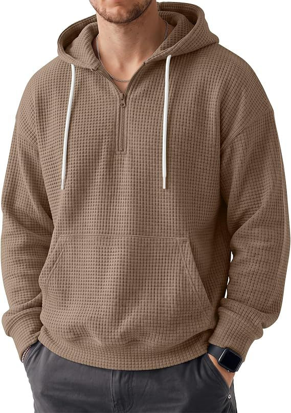 Herren Bequemer Kapuzenpullover mit Reißverschluss Drune