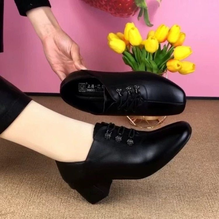 Damen Elegante Blockabsatz Stiefeletten Drune