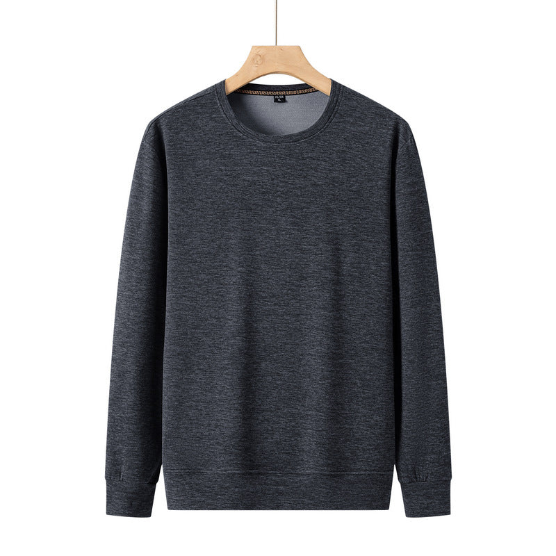 Herren Feines Rundhals-Sweatshirt aus Baumwollmix mit Regular-Fit und Rippbündchen Drune