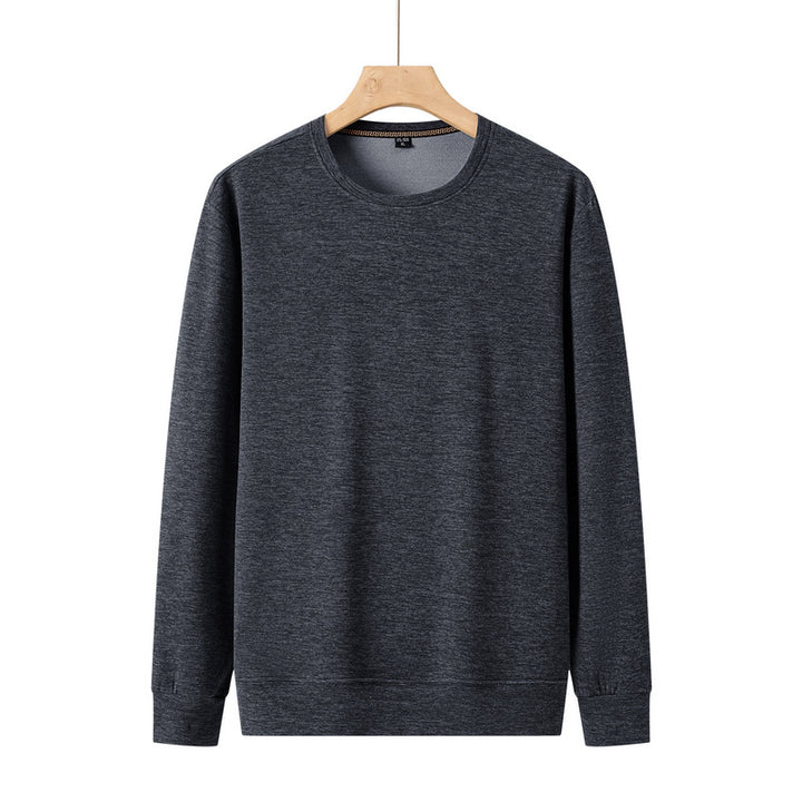 Herren Feines Rundhals-Sweatshirt aus Baumwollmix mit Regular-Fit und Rippbündchen Drune