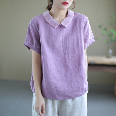 Drune | Leinen Vintage Bluse für Damen - Stilvolle und Bequeme Bluse
