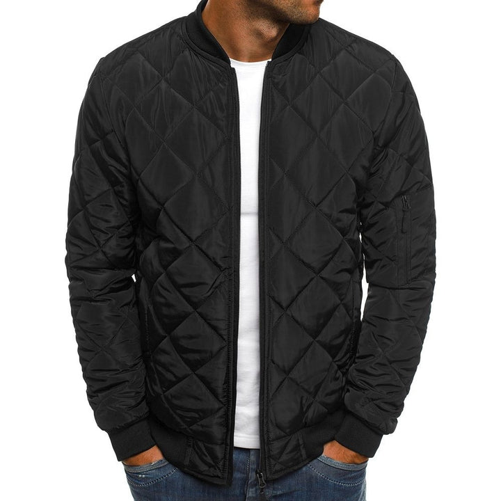 Herren modische Steppjacke mit praktischen Taschen und elastischem Bund Drune