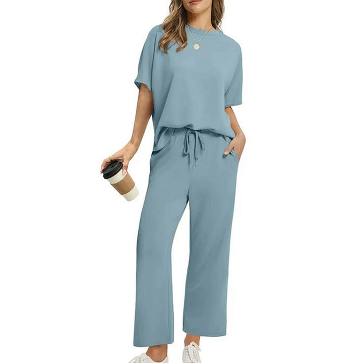 Damen Bequemes Freizeitanzug-Set mit lockerem Schnitt und stilvollen Taschen Drune
