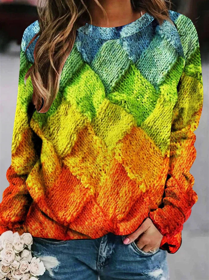 Drune | Pullover Aus Bedruckter Wolle