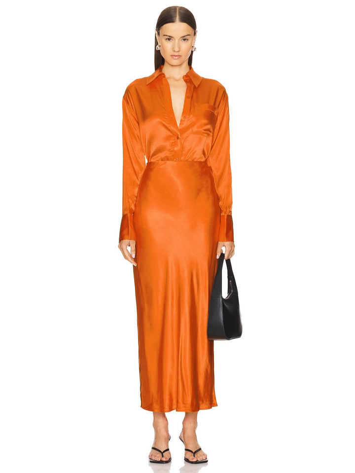 Damen Satinähnliches Abendkleid Drune