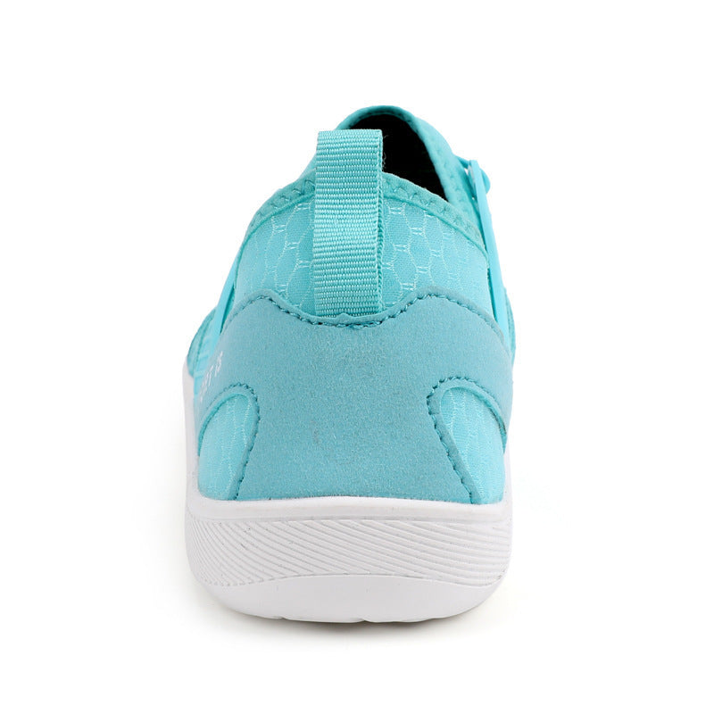 Unisex nan flacher Stadt-Sneaker mit Schnellzugverschluss, elastischem Strickoberteil und stoßabsorbierender Leichtsohle Drune