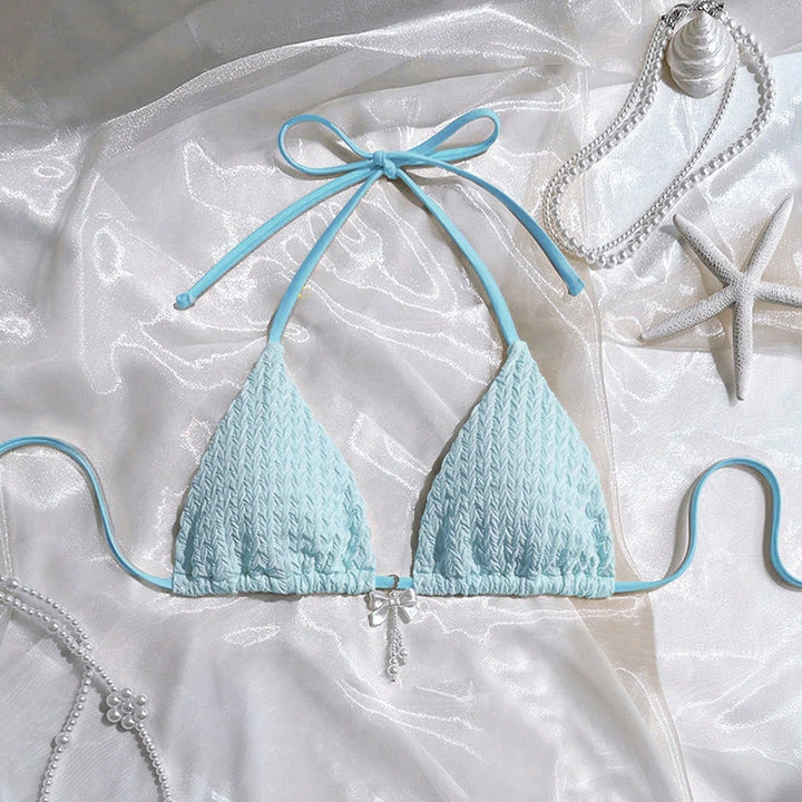 Damen Dreiecksbikini mit zarten Texturen Drune