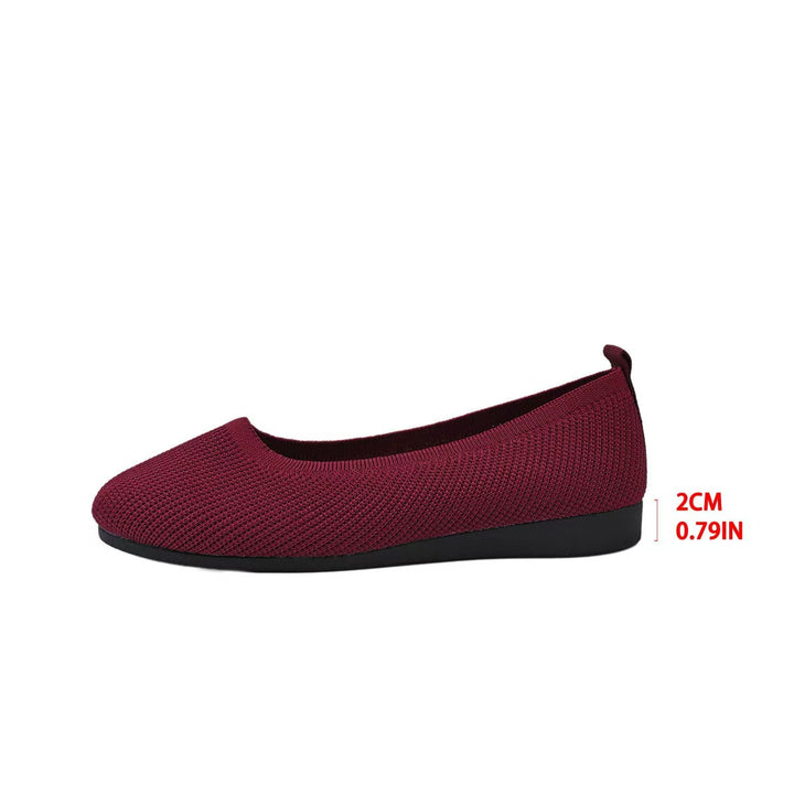 Damen bequeme Ballerinas aus elastischem Gewebe mit formschöner Sohle Drune