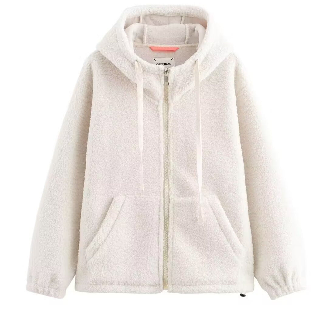 Damen Kuschelige Fleecejacke mit hohem Kragen Drune