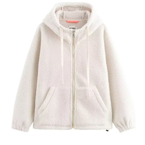 Damen Kuschelige Fleecejacke mit hohem Kragen Drune