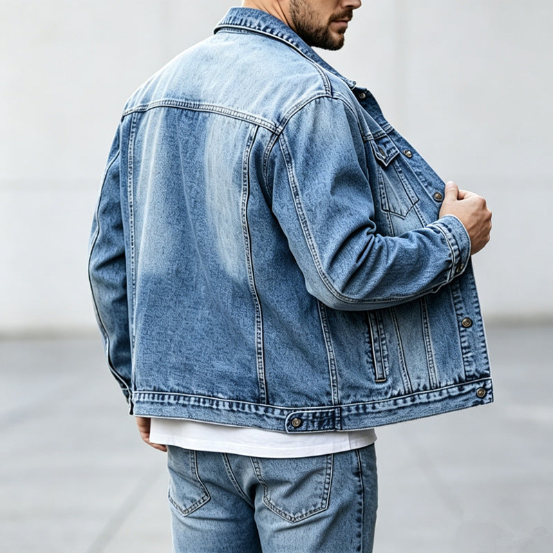 Herren Modische Denimjacke im Vintage-Stil Drune