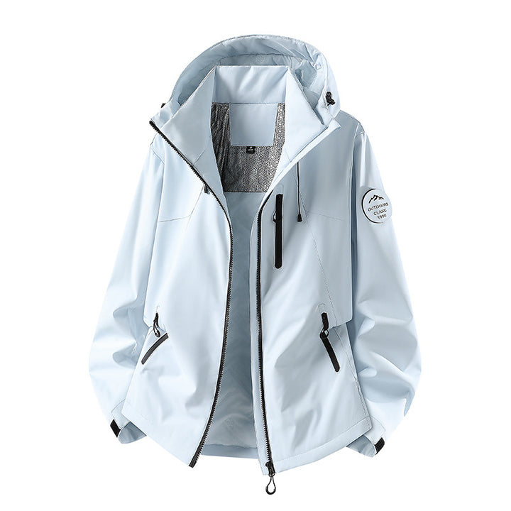 Herren Wasserabweisende Softshelljacke mit Kapuze und Reißverschlusstaschen Drune