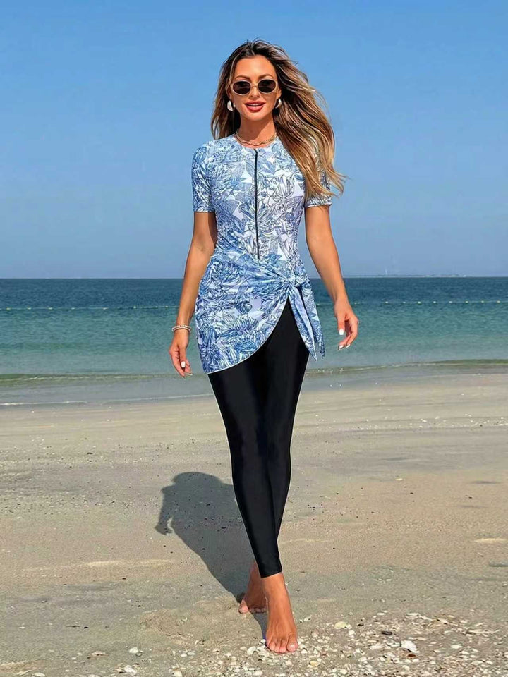 Damen Sportlicher Surfanzug mit asymmetrischem Schnitt und Wickeldetail Drune