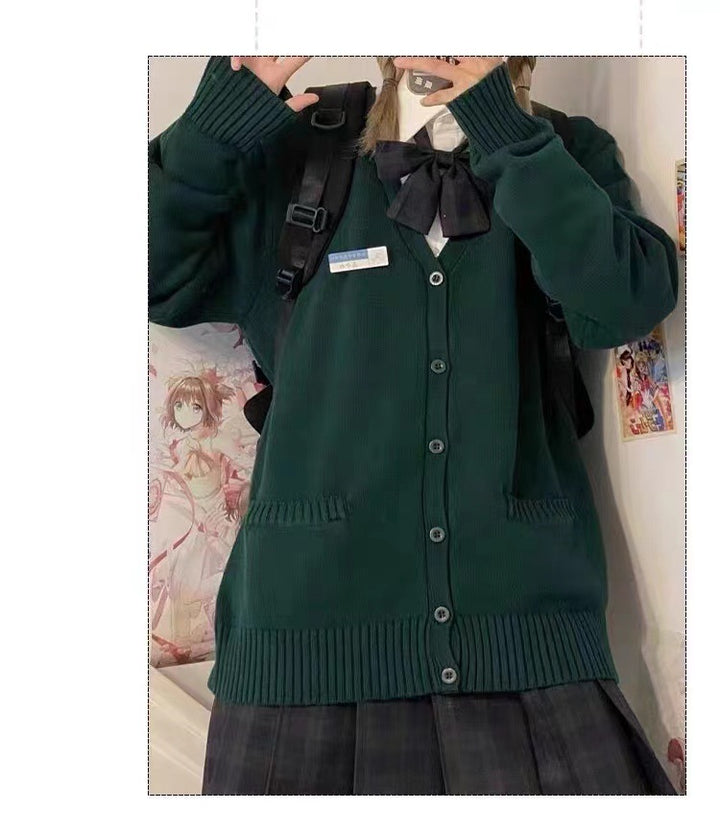 Damen verspielter Cardigan mit großem Kragen und Schleifendetail Drune