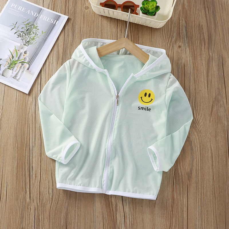 Unisex nan Kinder leichte Kapuzenjacke mit atmungsaktivem Meshstoff und durchgehendem Reißverschluss  Drune