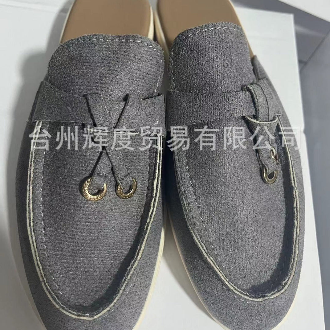 Damen Mokassin-Pantoletten mit elegantem Design und hochwertiger Oberflächenstruktur Drune