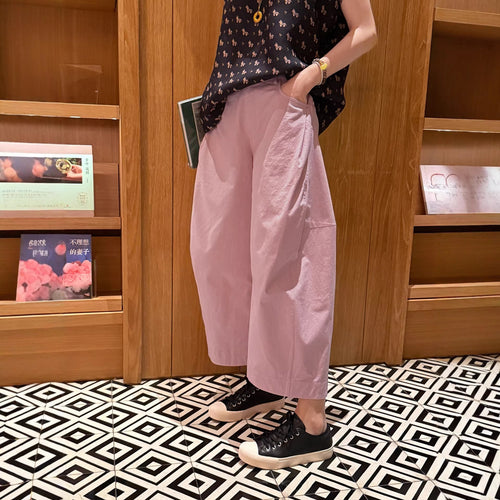 Damen Weite Culotte-Hose mit hoher Taille, Five-Pocket‑Detail & legerer Bundfalte Drune