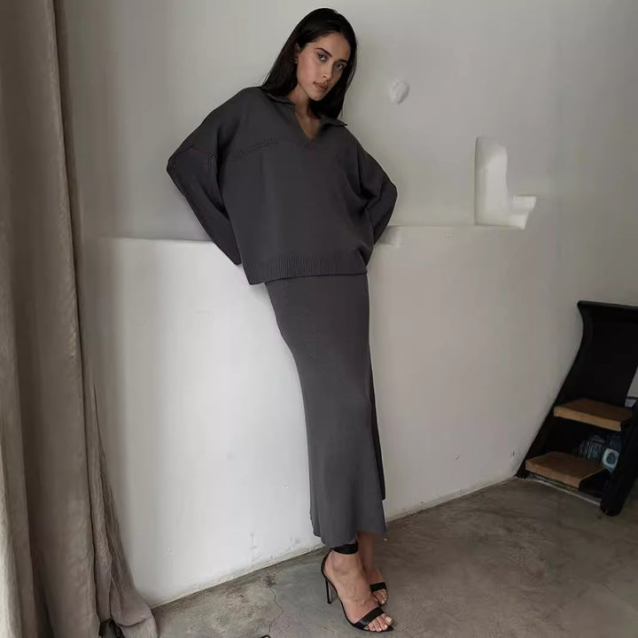 Damen Weicher Strickpullover mit modernem Lochmuster Drune