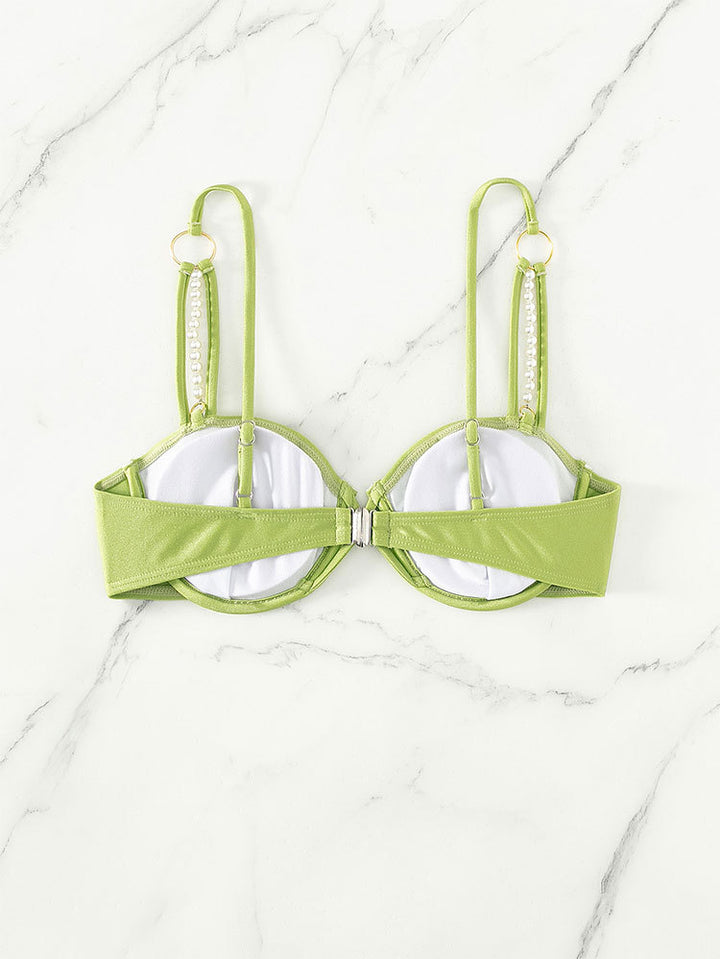 Damen Bikinioberteil mit eleganten Perlendetails Drune