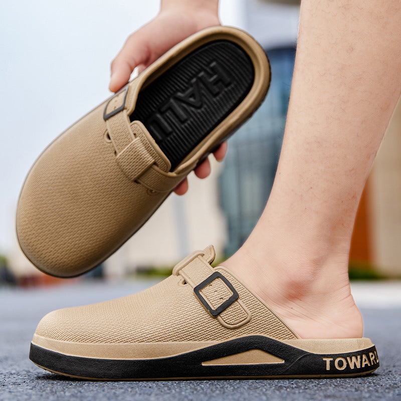 Herren Moderne Freizeit-Clogs mit strukturierter Oberfläche und anatomischer Dämpfungssohle Drune
