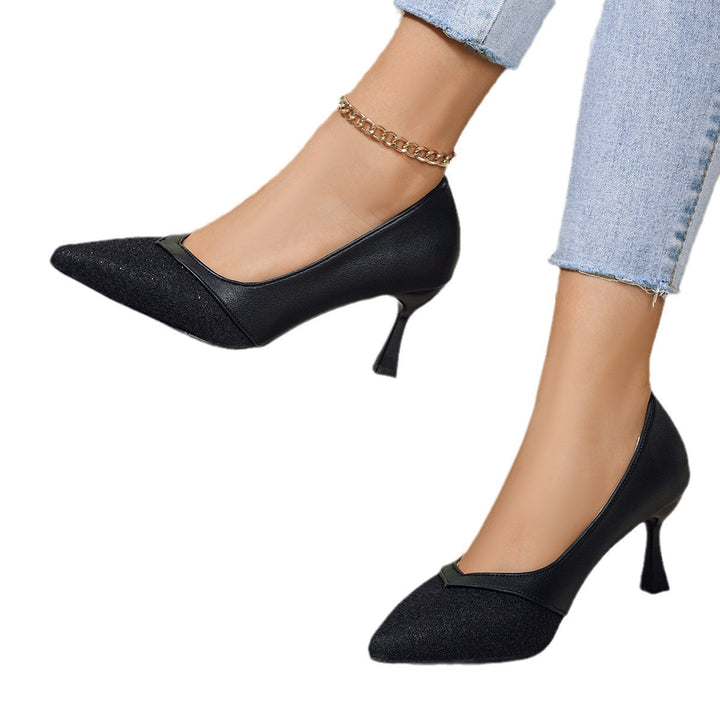 Damen elegante Kitten Heels mit funkelnden Details und komfortabler Einlegesohle Drune