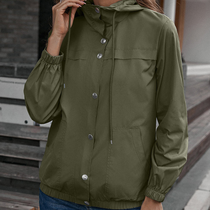 Damen Funktionsjacke mit Kapuze und elastischen Bündchen Drune