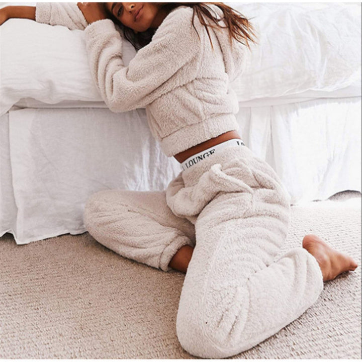 Damen kuscheliges Lounge-Set aus weichem Fleece Drune
