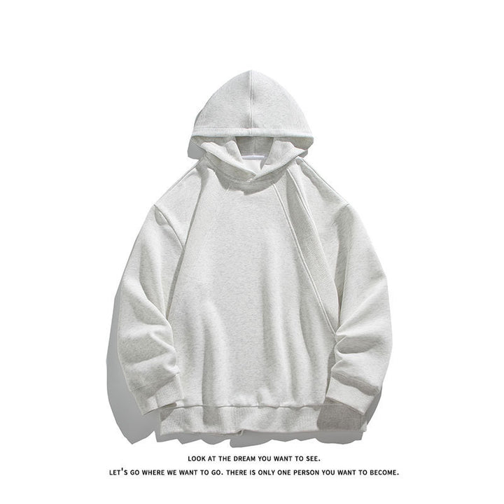 Herren Oversize-Kapuzenpullover mit Raglannähten und minimalistischem Streetwear-Design Drune